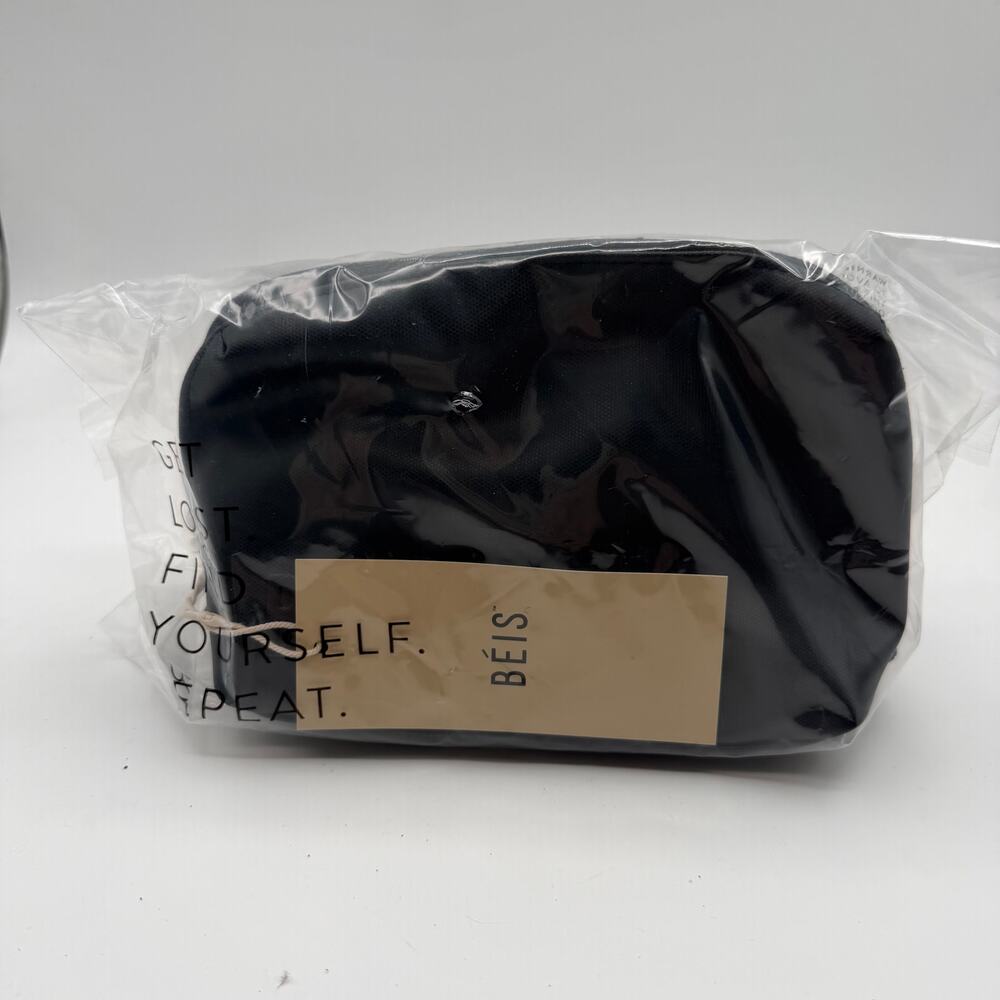 BEIS Small Black Cosmetic Pouch NWT
